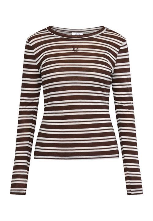 LOVE & DIVINE BLUSE, LOVE1625, BROWN STRIPES